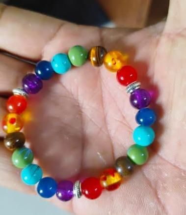 Classic 7 Beads Bracelet Natural Agates Bracelets Jewelry(Pack Of 2) - ParishthaParishtha