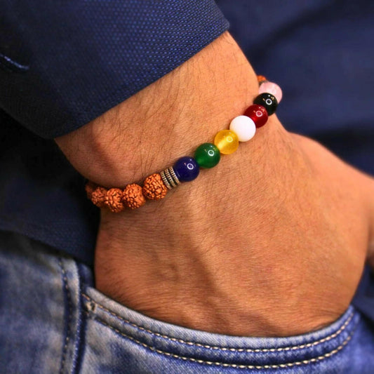 7 Chakra Rudraksha Bracelet | Parishtha - ParishthaParishtha