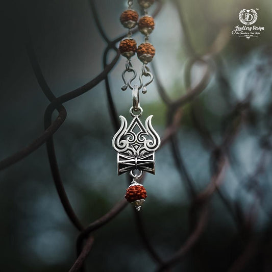 Divine Protector Trishul - Damru Rudraksha Mala | Parishtha - ParishthaParishtha
