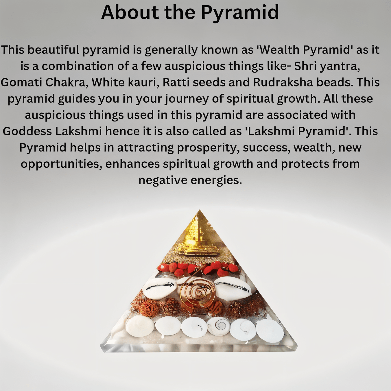 Crystal Wealth Gomati Chakra Shree Yantra Pyramid | Parishtha - ParishthaParishtha
