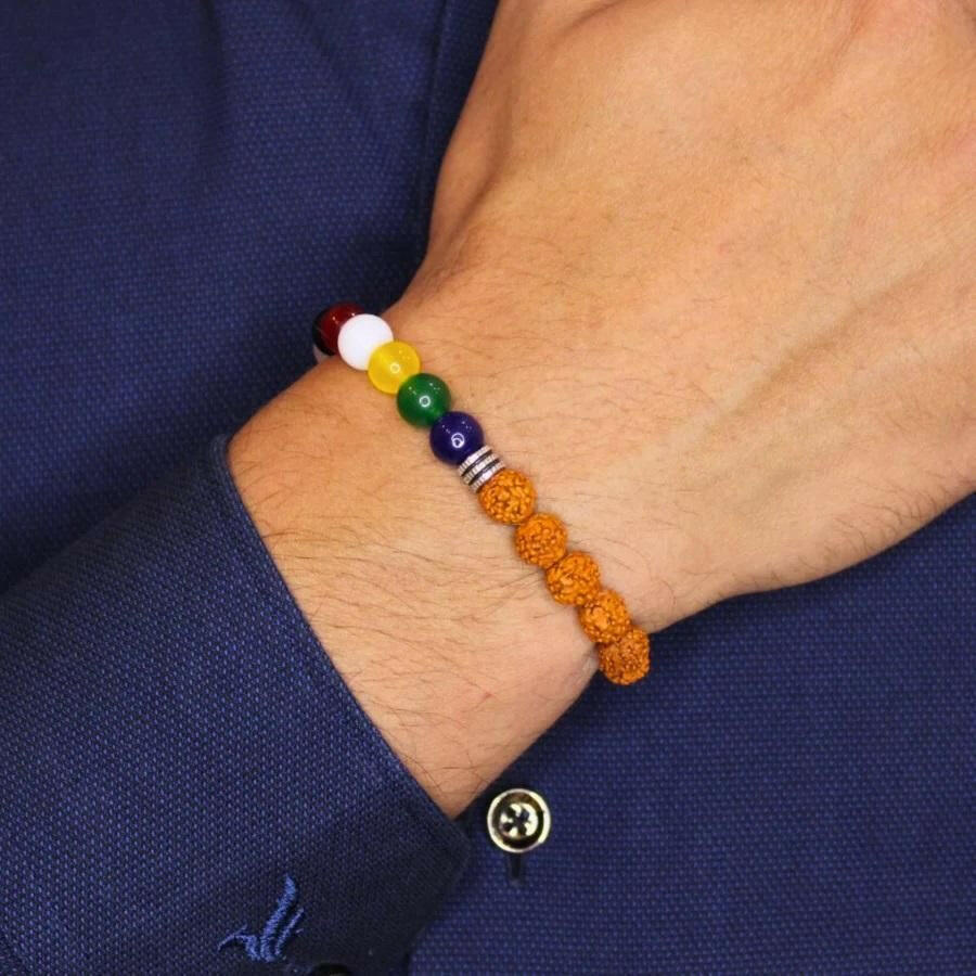 7 Chakra Rudraksha Bracelet | Parishtha - ParishthaParishtha