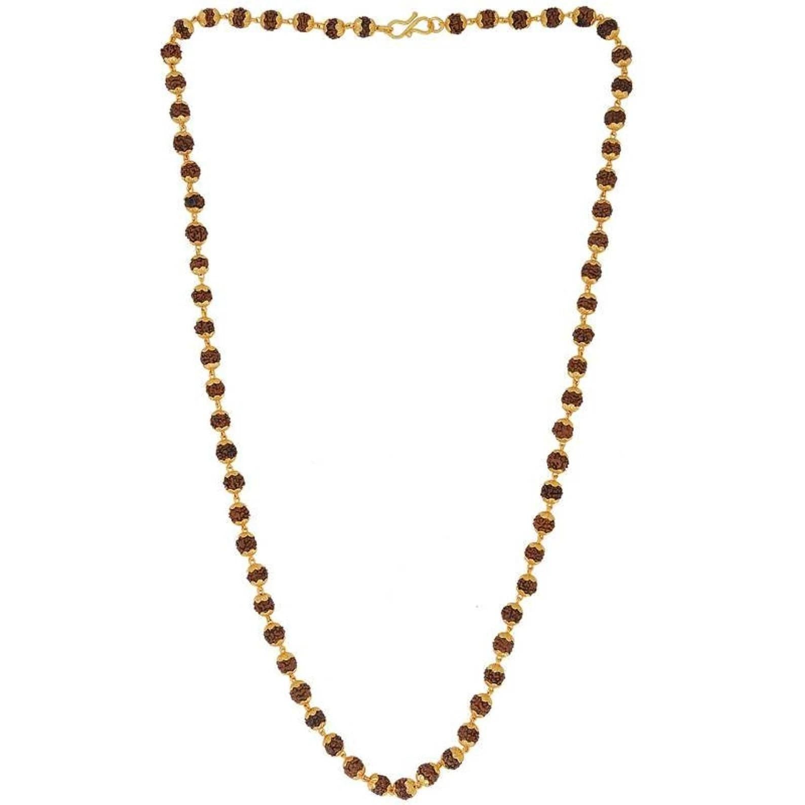 Gold - Plated Rudraksha Mala | Parishtha - ParishthaParishtha