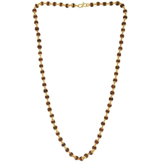 Gold - Plated Rudraksha Mala | Parishtha - ParishthaParishtha