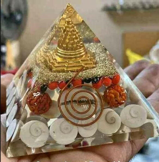 Crystal Wealth Gomati Chakra Shree Yantra Pyramid | Parishtha - ParishthaParishtha