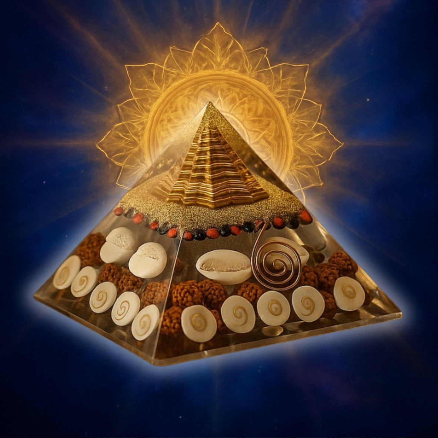 Crystal Wealth Gomati Chakra Shree Yantra Pyramid | Parishtha - ParishthaParishtha