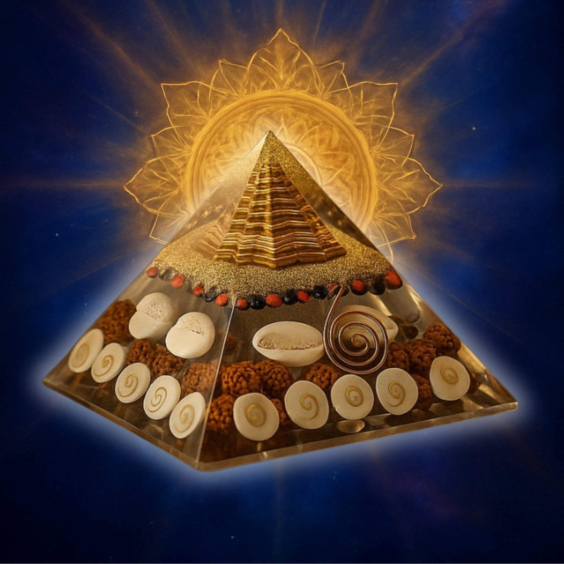 Crystal Wealth Gomati Chakra Shree Yantra Pyramid | Parishtha - ParishthaParishtha
