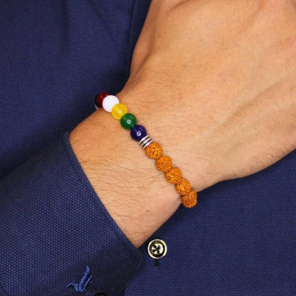 7 Chakra Rudraksha Bracelet | Parishtha - ParishthaParishtha