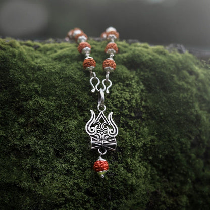 Divine Protector Trishul - Damru Rudraksha Mala | Parishtha - ParishthaParishtha