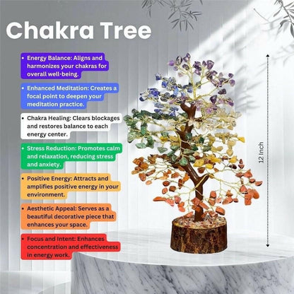 7 Chakra Natural Gemstone Crystal Tree | Parishtha - ParishthaParishtha