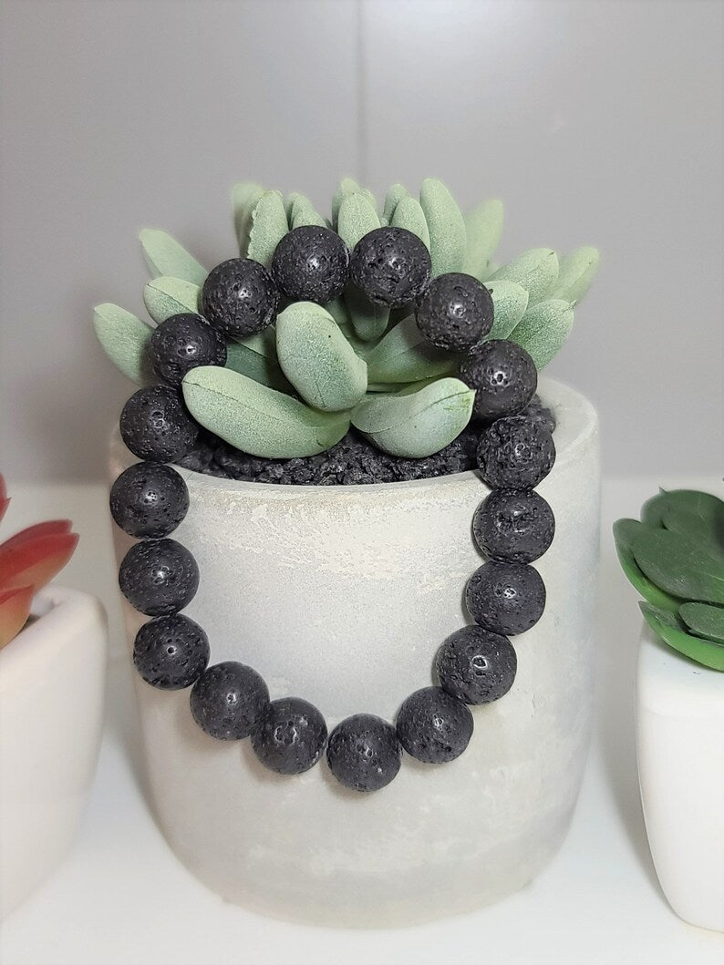 Natural Lava Rock Bracelet | Parishtha - ParishthaParishtha
